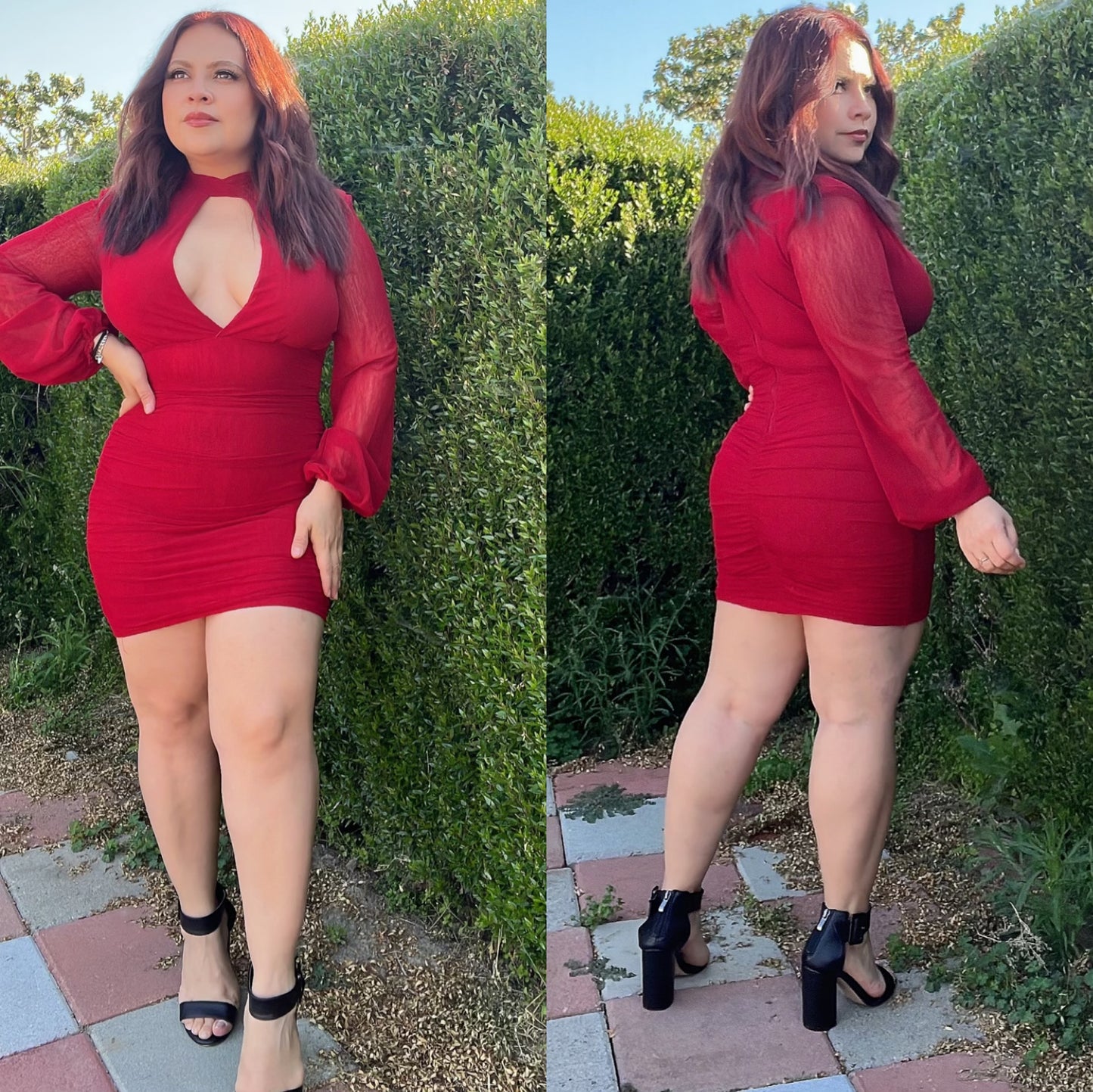 Merry Dress (Burgundy)