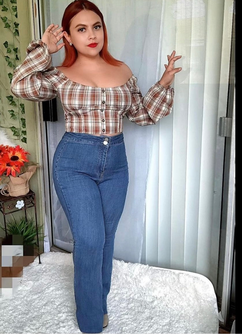 Liza plaid top